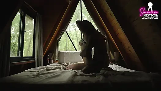 Intimate anal sex in a cabin with a perfect petite blonde