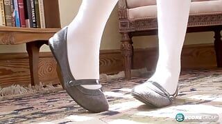 Teen Aubrey Star Removes Her Schoolgirl Uniform to Show Off