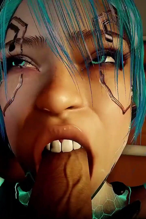 Face Fucking a Sexy Robot Girl