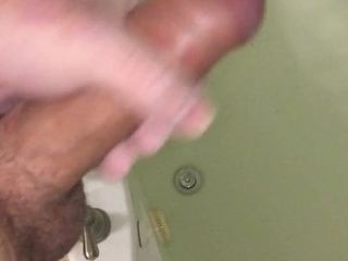 jerking off into the tub