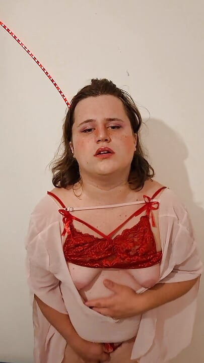 Sweet tgirl undressing for you