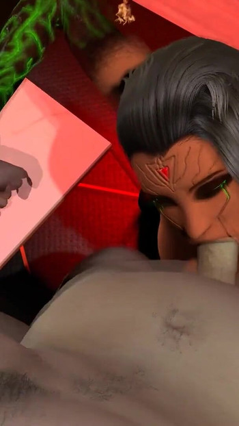 Epický okamžik z "Sexy Red Hot Demon Girl jezdí na péru v obývacím pokoji"