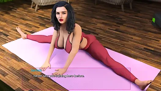 Заткнуться и танцевать: сексуальная квартирная хозяйка занимается йогой со своим квартирантом на заднем дворе, эпизод 52