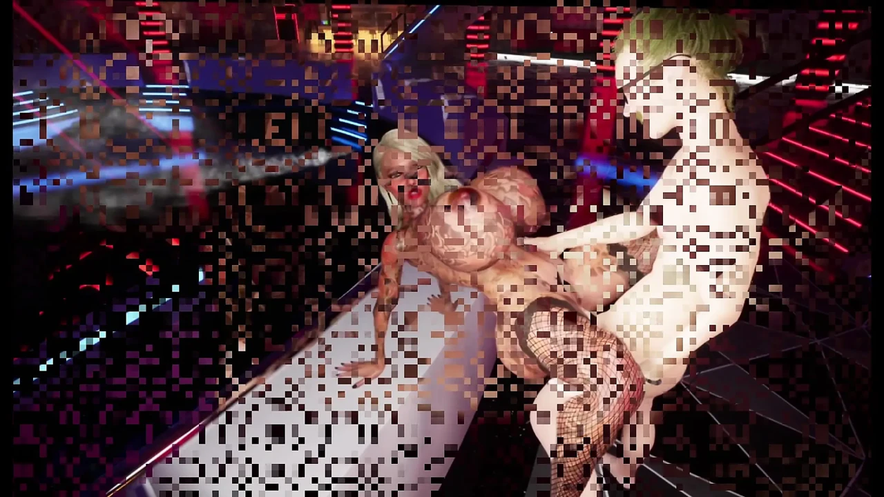 Bimbo Mega Fake Tits Fuked Hard in Disco