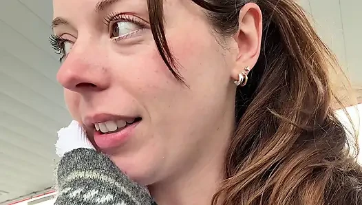 Trying Not to Cum Too Loud While I Pump My Gas