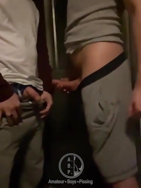 Late Night, Empty Street... a Straight Boy Decided to Piss on His Twink Flatmate for Fun!