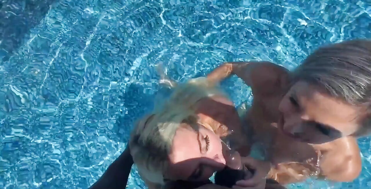 Poolside - dupla esposa gostosa bbc sexo a três com Fix Lora Cross e Tatiana Steele