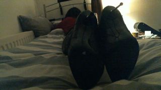 Gianmarco lorenzi boots on the bed