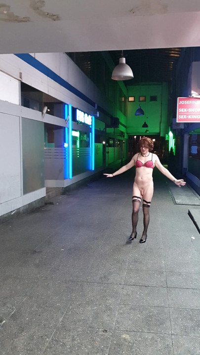 Tranny Carina naked in the porn shop | Clip 1