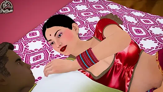 Indische vollbusige bhabhi wird von Devar hart gefickt - echter Hindi dirtytalk