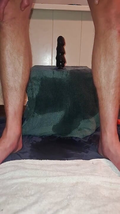 Hot Solo Male Riding His Toy Till Orgasm