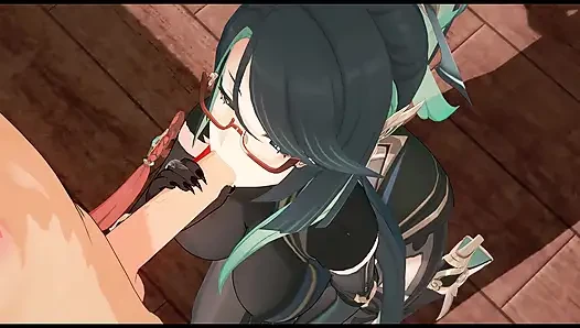 Genhin impact - xianyun ortalama yarakdan sıkıldıktan sonra büyük siyah yarak istiyor - 3 boyutlu hentai animasyon