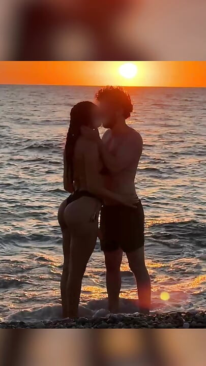 Hotwife Pegs Her Man Hard On Public Beach At Sunset