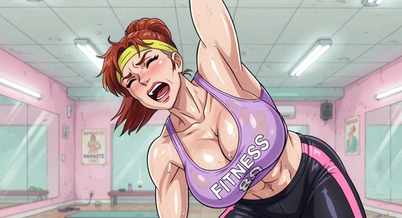 Babes Sweating in Yoga Class