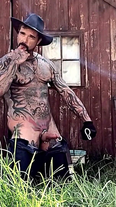 Cowboy Jerk off, I shoot my load. | Clip 1