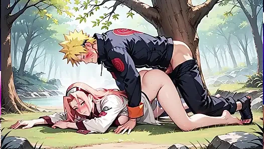 2d хентай, подборка с горячей сучкой Sakura из аниме Naruto