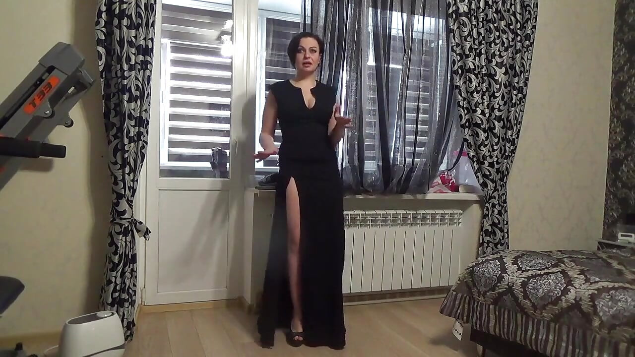 Det mest sexy antrekket mitt N3 Modeling lang classik balck kjole for deg