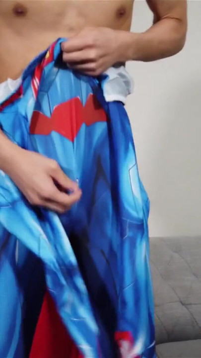 Must-share moment from "Spiderman X Superman Sexy Costume RolePlay"