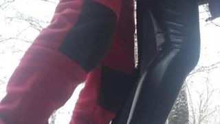 Laura On Heels, 2021, video of standing fucking in the snow