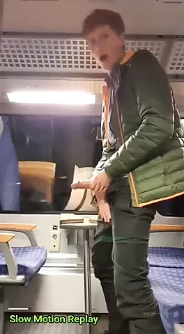 Boy in Train wankin