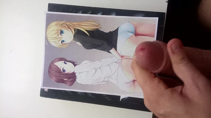 Toyama Rin and Yagami Kou (New Game!) Cum Tribute