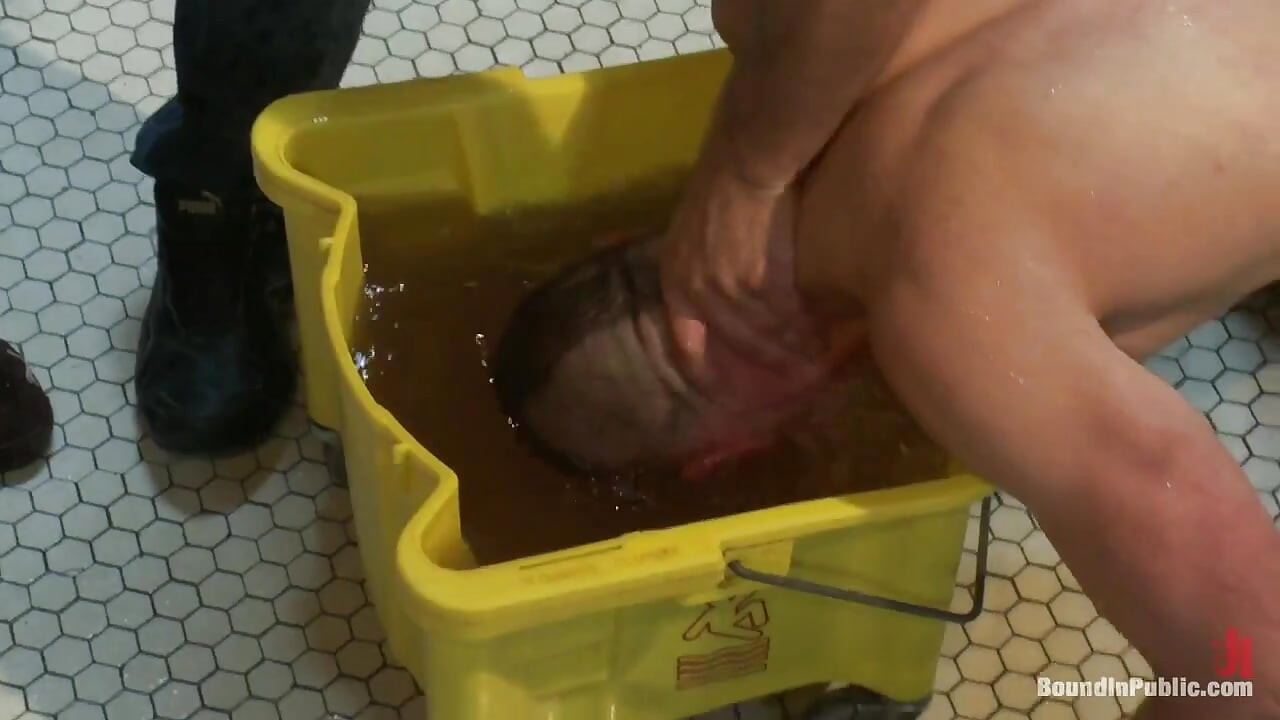 The Wrestler Gets Gang Banged by a Horny Crowd in a Public Restroom for Losing His Match.