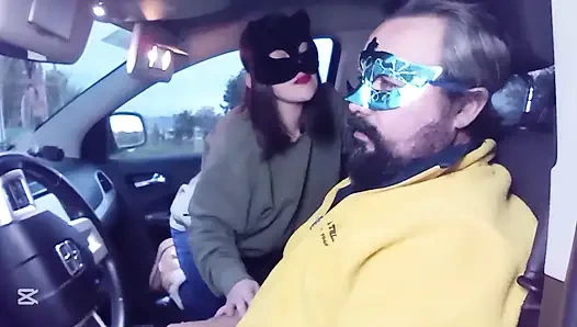 Arabada yüze tokat atma