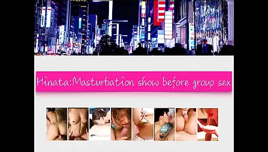 Hinata: masturbationsshow vor dem gruppensex