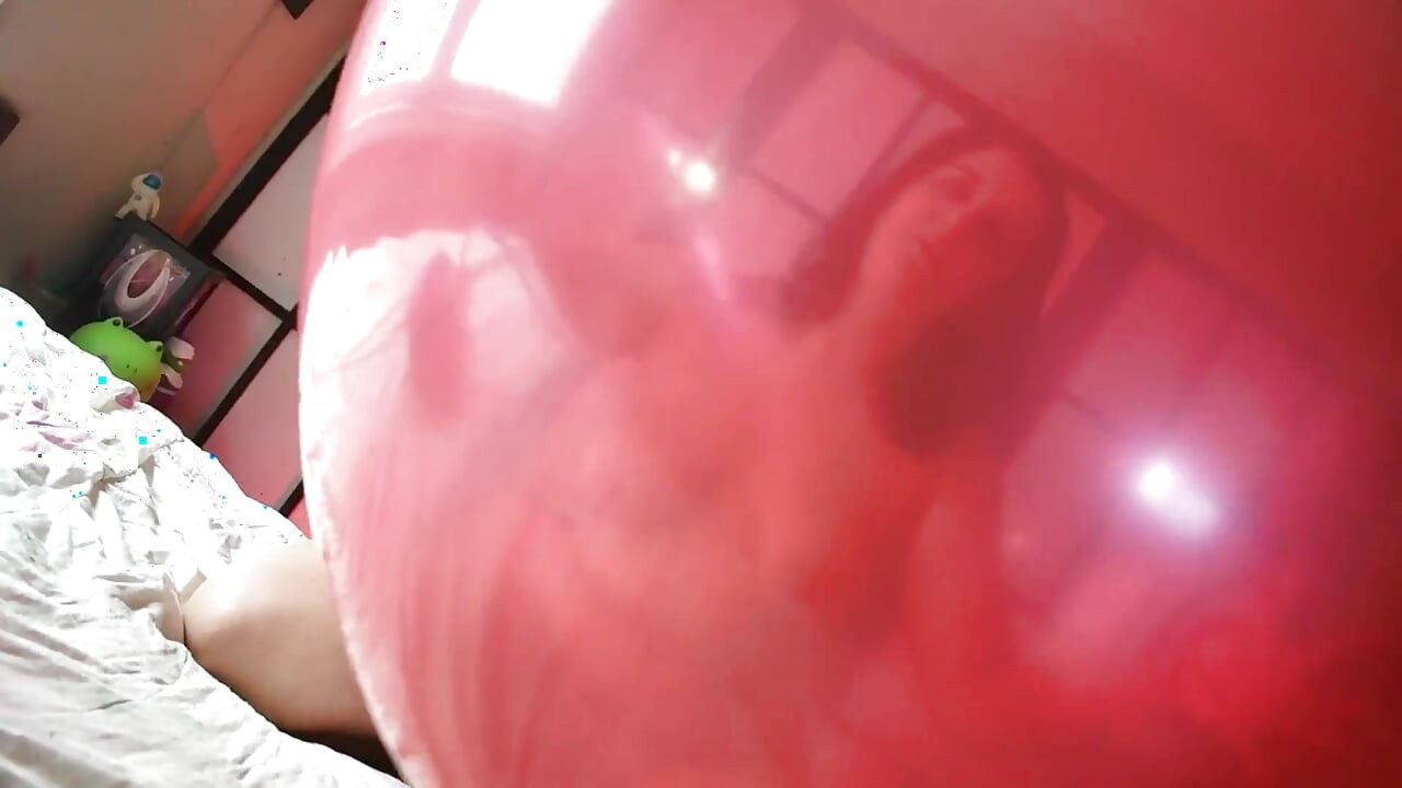 ขี่และป๊อปบอลลูนสีแดงใหญ่ 24 นิ้ว - Bunny Looner