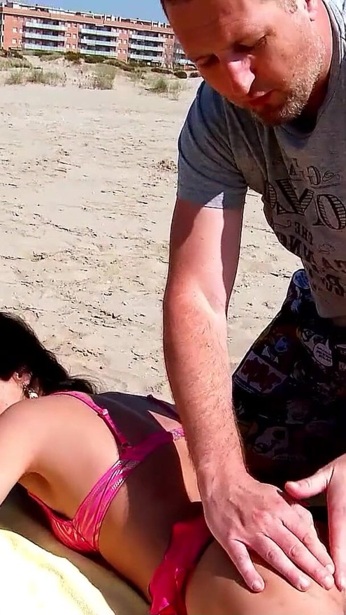 Mature at Public Beach Sex before Rough Anal with Stranger in Hotel | Clip 1