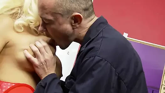 Michelle Thorne a whore with huge breasts gets fucked in the