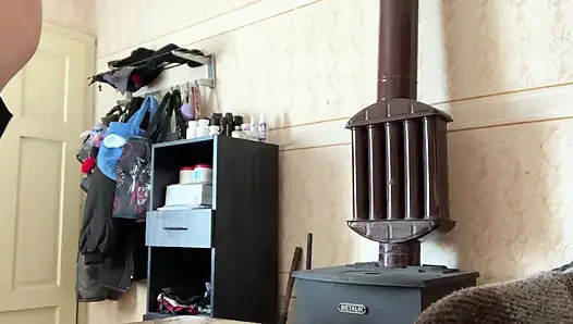 Массаж сисек в кружевных перчатках