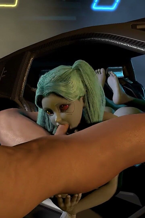 Rebecca Sucking Dick in the Car - Cyberpunk Edgerunners