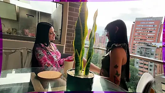 Lesbian Morning Sex: Helping My Friend Cum and Our Friend Fucks Us