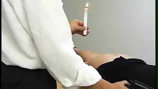 Mature blonde gets fisted and whipped by dominating males