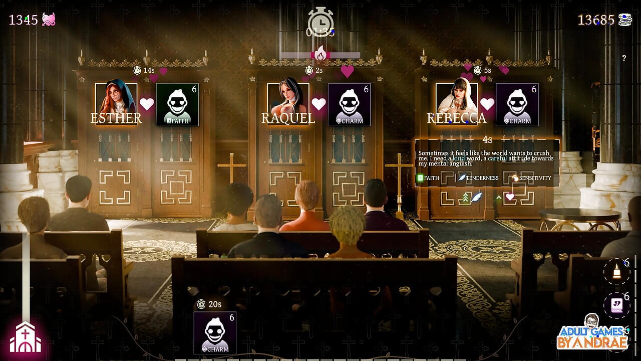 Sisters in Sin Gameplay Part 19 – Helga Caught Fingering in Front of the Altar