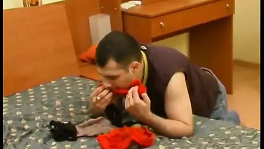 Russian Mom Catches Step Son Sniffing Her Panties:MTHRFKR