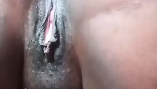 Kenyan totoo playing with creamy pussy