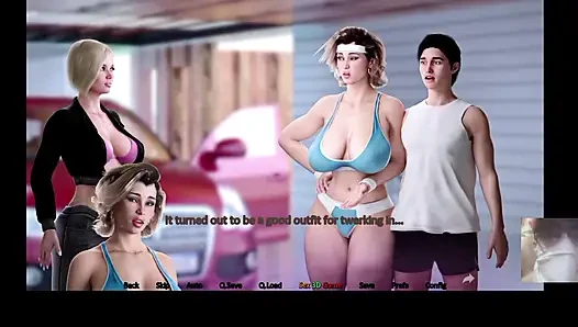 Step-Sis almost caught us!! MILF Step-Mom gave me a blowjob in the car and eats my load.