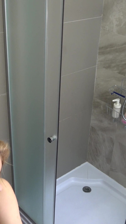 Bathroom Camera Catches Sexy Teen in Shower