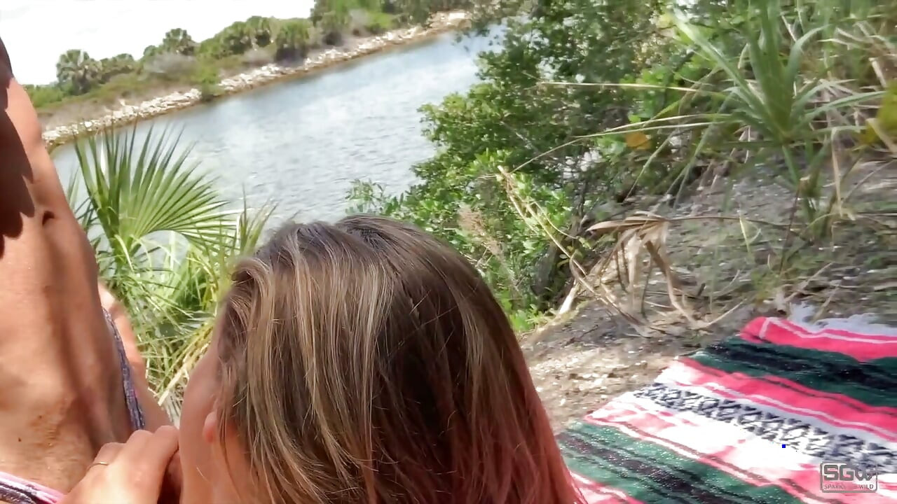 Sparks Go Wild Fucking While Wearing Thongs on the Beach