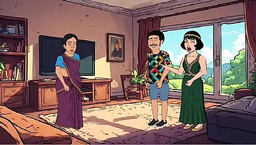Indisches bhabhi und ehefrau sex zu dritt