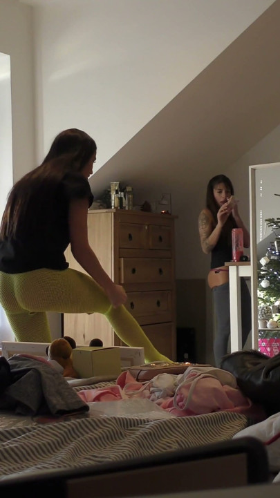 Teenager Angel sisters with a Younger Teen Friend Party | Clip 1