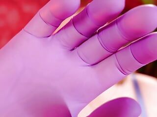 Purple Nitrile Gloves Asmr Video (arya Grander)