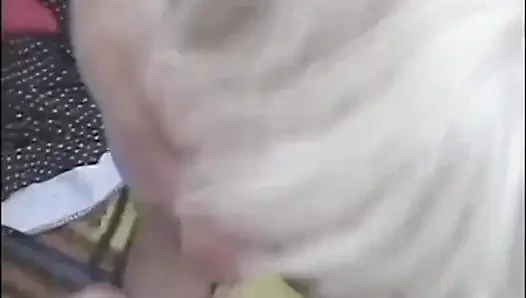 Mature couple hairy pussy fucking in dogging position