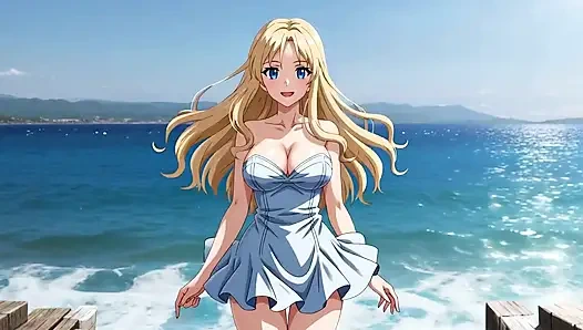 Londe Bombshell's Waterfront Wank: Gosok Itil dan Toket Menetes