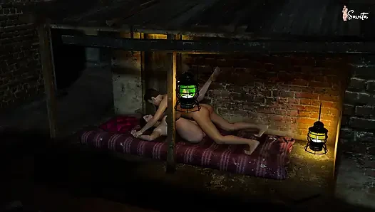 The Village Head Fucked a Sexy Widow Hard Without a Condom