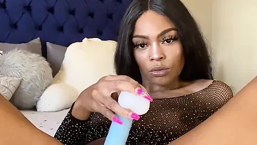 Ebony Goddess Bnwo Goon Tease: Edge to Black Supremacy in Lingerie (5 Min Dildo Worship)