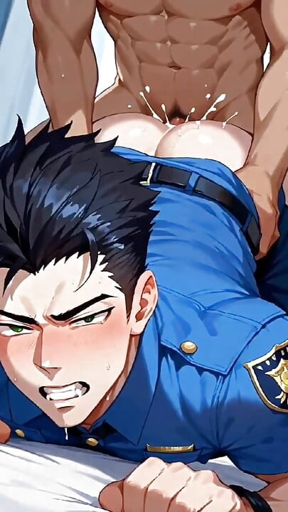 警察の制服を着たゲイ