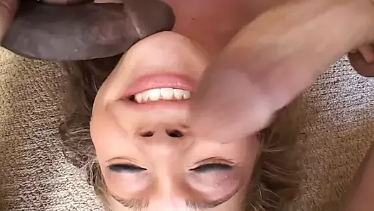 Blonde gets her first Hardcore Gangbang